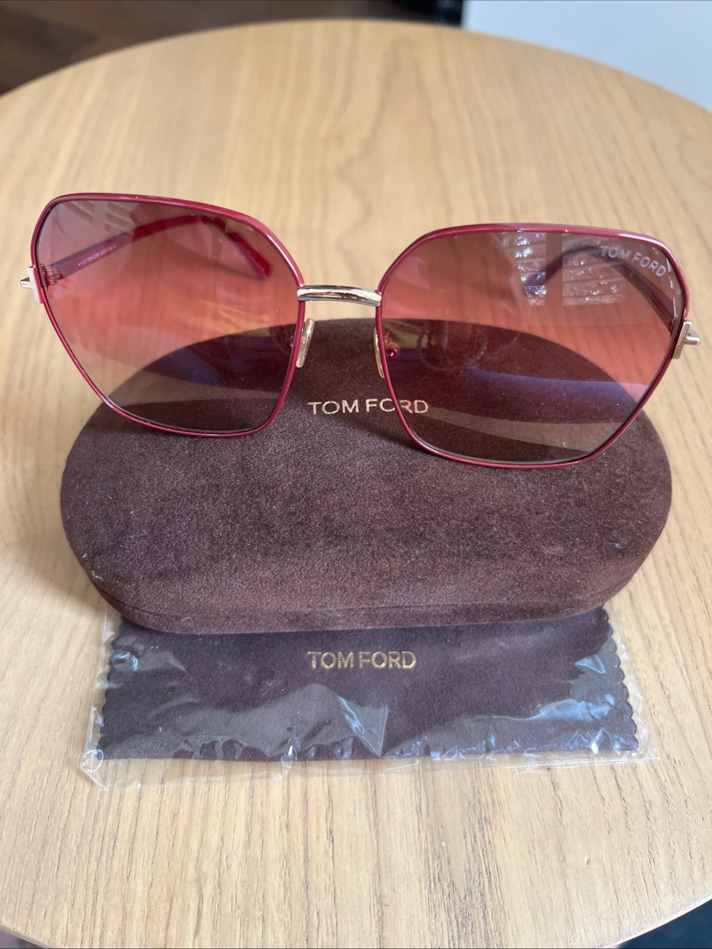 Tom Ford Women's Pink Gradient Frame Sunglasses